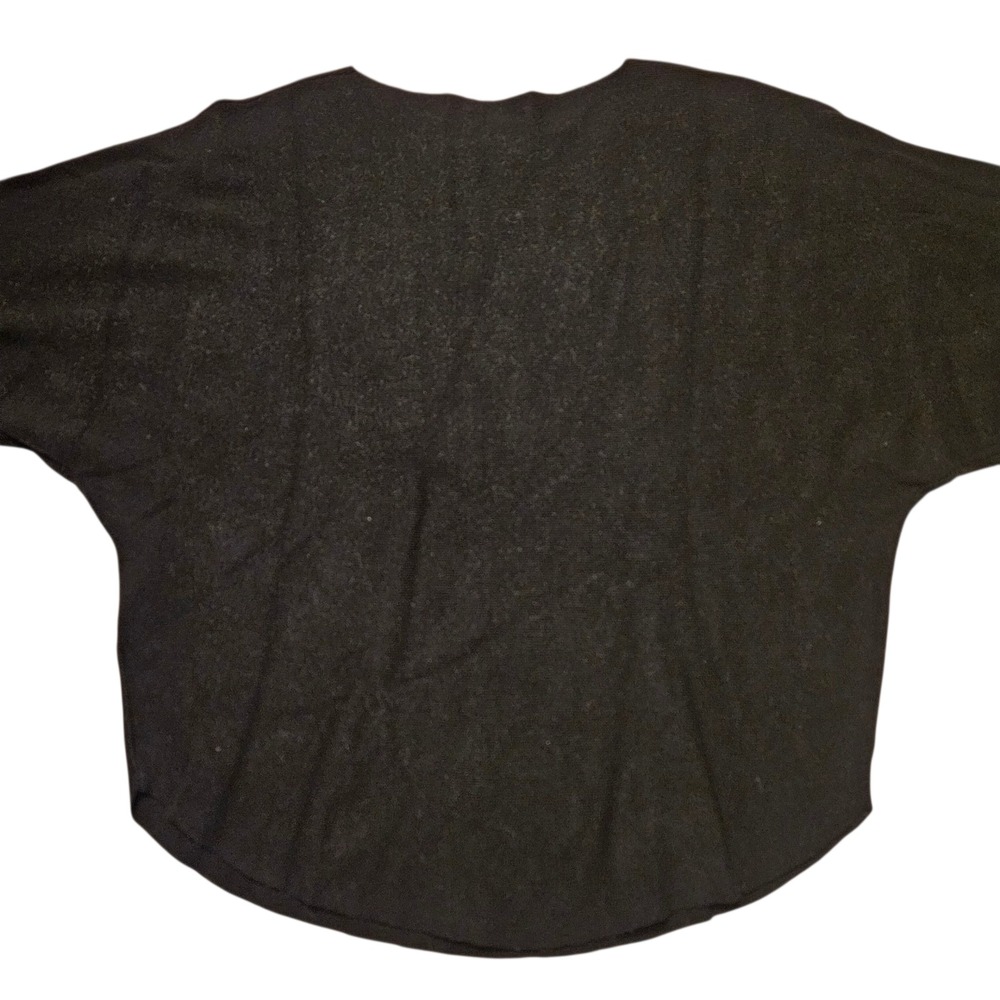 Vila Milano Womens Top Large Black Batwing Sleeve Knit Sweater Pullover - Picture 3 of 10